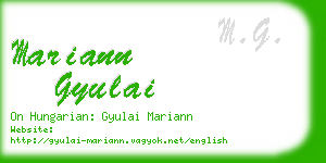 mariann gyulai business card
